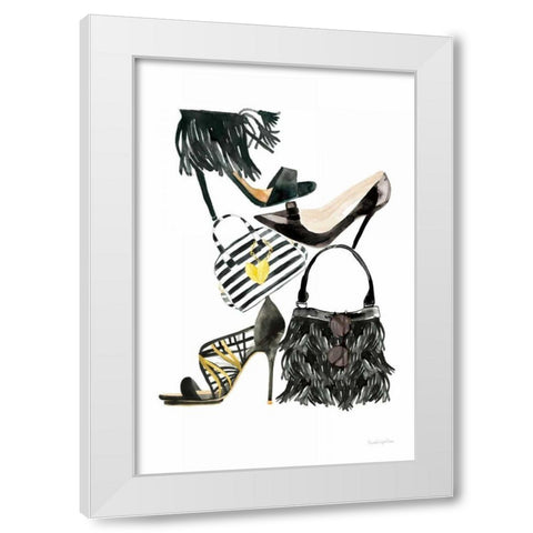 Glitz and Glam IV White Modern Wood Framed Art Print by Charro, Mercedes Lopez