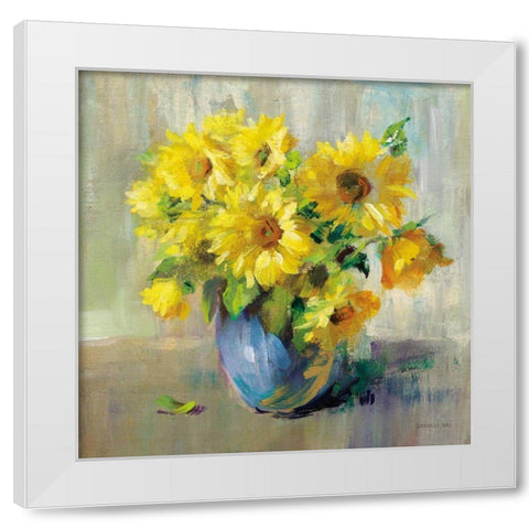 Sunflower Still Life II White Modern Wood Framed Art Print by Nai, Danhui