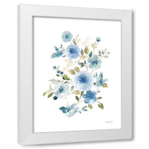 Floral Serenade II White Modern Wood Framed Art Print by Nai, Danhui