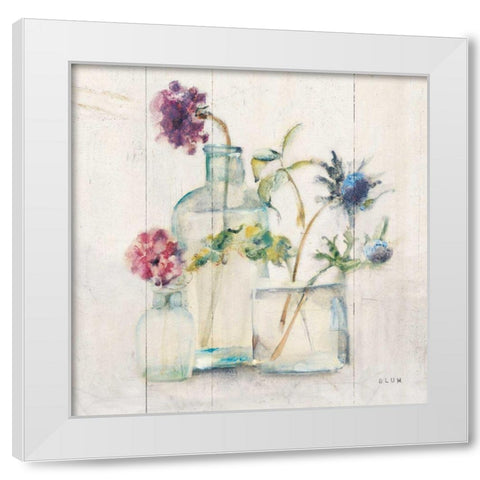 Blossoms II Light White Modern Wood Framed Art Print by Blum, Cheri