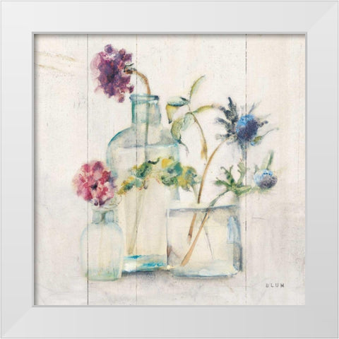 Blossoms II Light White Modern Wood Framed Art Print by Blum, Cheri