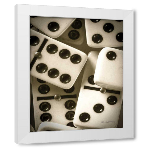 Dominos II White Modern Wood Framed Art Print by Goldstein, Ed