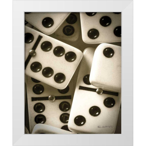 Dominos II White Modern Wood Framed Art Print by Goldstein, Ed