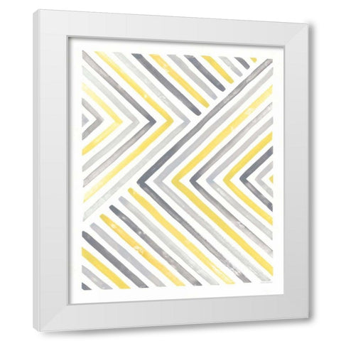 Desert Sunset I Yellow Gray White Modern Wood Framed Art Print by Marshall, Laura