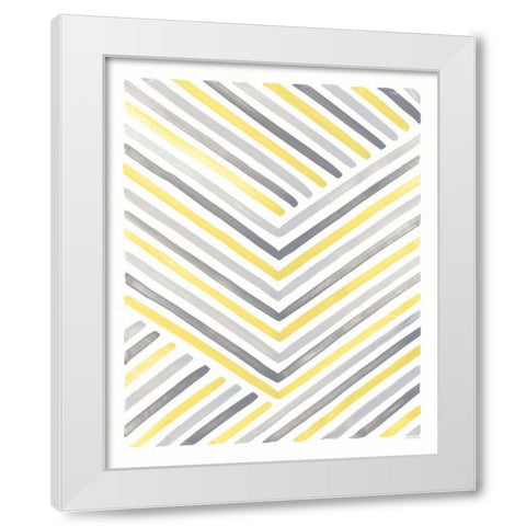 Desert Sunset IV Yellow Gray White Modern Wood Framed Art Print by Marshall, Laura