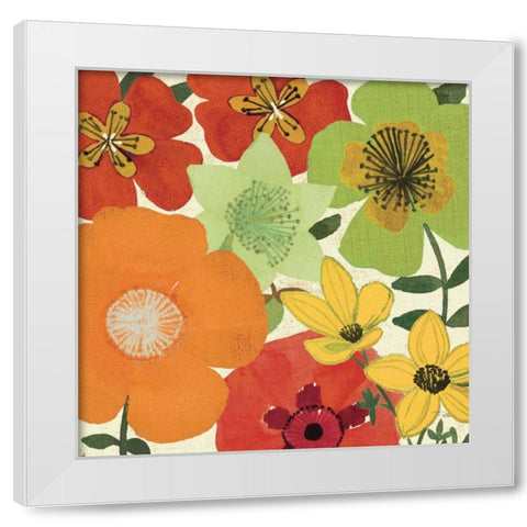 Garden Brights I White Modern Wood Framed Art Print by Pela Studio