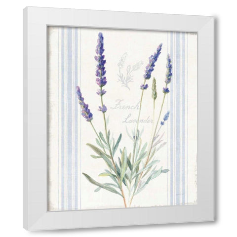 Floursack Lavender I White Modern Wood Framed Art Print by Nai, Danhui