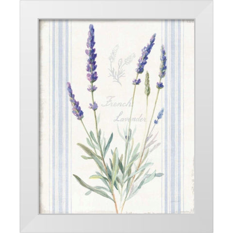 Floursack Lavender I White Modern Wood Framed Art Print by Nai, Danhui