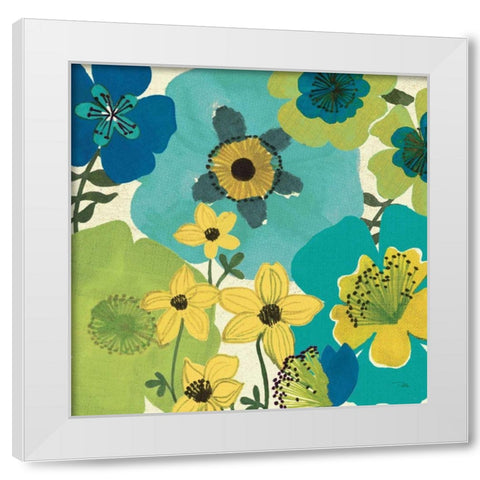 Garden Brights Cool IV White Modern Wood Framed Art Print by Pela Studio