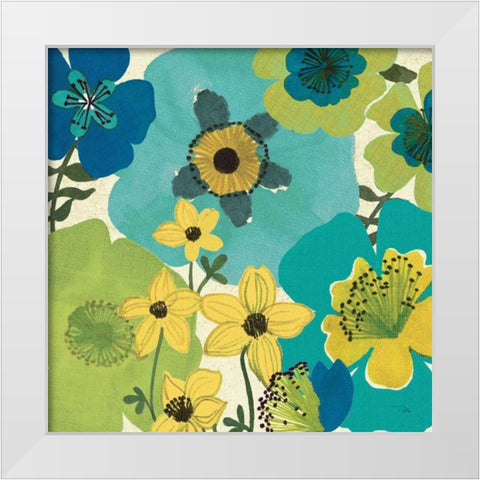 Garden Brights Cool IV White Modern Wood Framed Art Print by Pela Studio