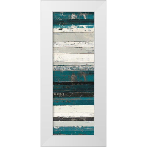 Blue Zephyr III White Modern Wood Framed Art Print by Schick, Mike