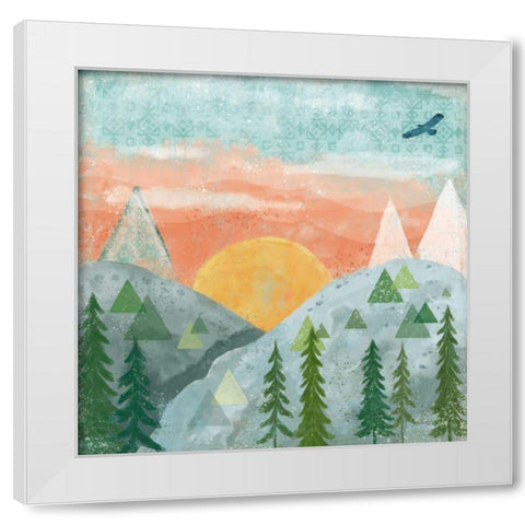 Woodland Forest VI No Words White Modern Wood Framed Art Print by Charron, Veronique