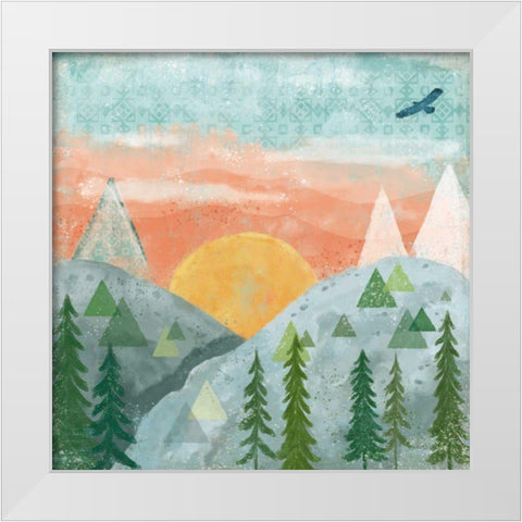 Woodland Forest VI No Words White Modern Wood Framed Art Print by Charron, Veronique