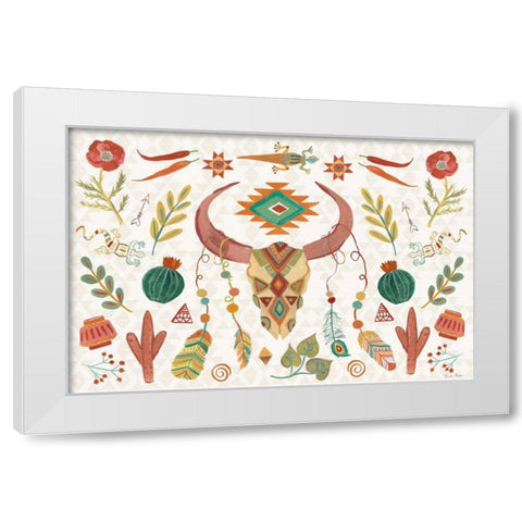 Southwest Vibes I No Words White Modern Wood Framed Art Print by Zaman, Farida