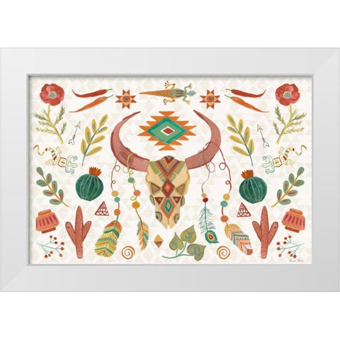 Southwest Vibes I No Words White Modern Wood Framed Art Print by Zaman, Farida