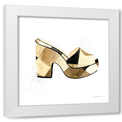 Beach Glam V No Words White Modern Wood Framed Art Print by Charro, Mercedes Lopez