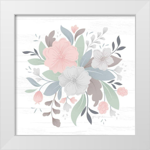 Farmhouse Floral III White Modern Wood Framed Art Print by Graham, Gia