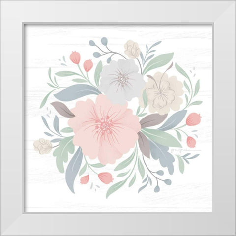Farmhouse Floral IV White Modern Wood Framed Art Print by Graham, Gia