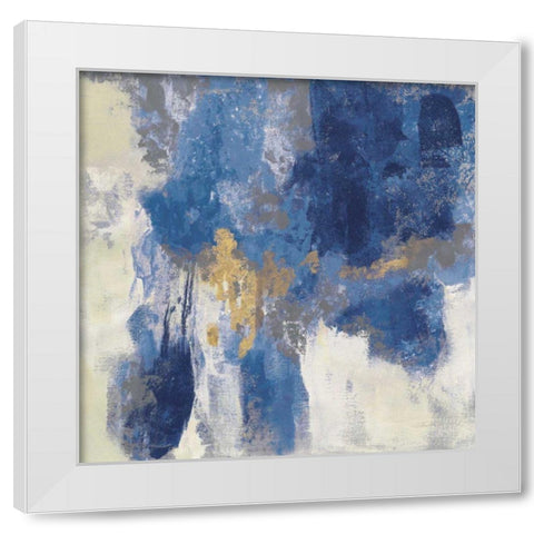 Sparkle Abstract II Blue White Modern Wood Framed Art Print by Vassileva, Silvia
