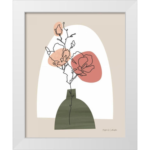 Potted Beauty I White Modern Wood Framed Art Print by Gallagher, Megan