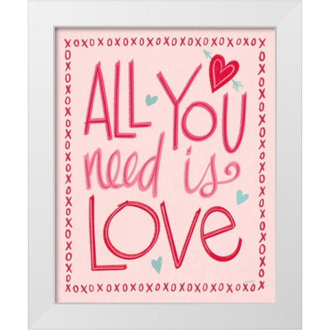 Love is Kind III White Modern Wood Framed Art Print by Tavoletti, Anne