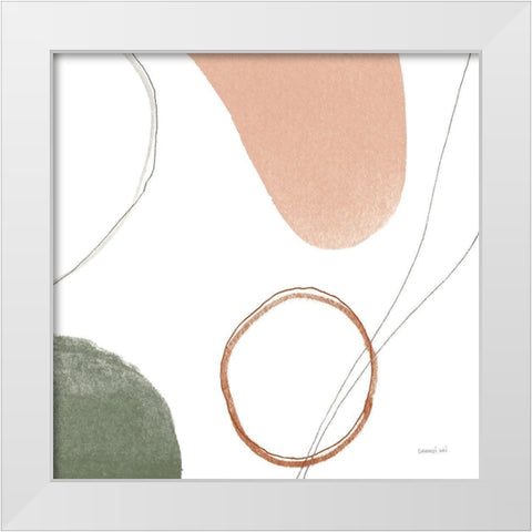 Threads of Motion II Warm Crop White Modern Wood Framed Art Print by Nai, Danhui