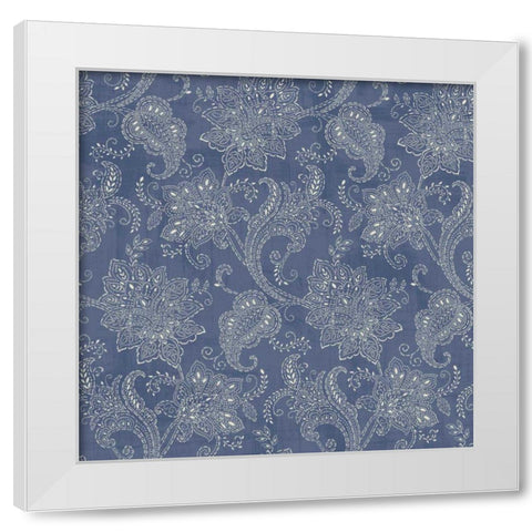 Ornamental Paisley Pattern I White Modern Wood Framed Art Print by Wild Apple Portfolio