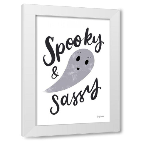 Sophisticated Spooky IB White Modern Wood Framed Art Print by Thorns, Becky