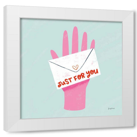 Love Letters I White Modern Wood Framed Art Print by Thorns, Becky