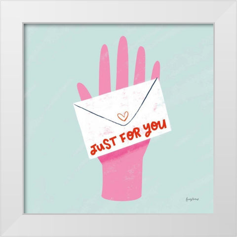 Love Letters I White Modern Wood Framed Art Print by Thorns, Becky