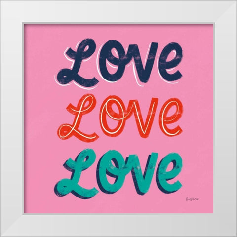 Love Letters III White Modern Wood Framed Art Print by Thorns, Becky