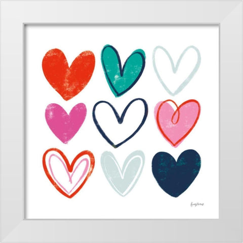 Love Letters VI White Modern Wood Framed Art Print by Thorns, Becky