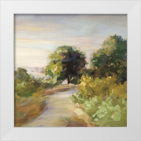 Bright Eucalyptus Trail White Modern Wood Framed Art Print by Nai, Danhui