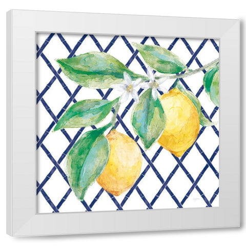 Everyday Chinoiserie Lemons II White Modern Wood Framed Art Print by Urban, Mary