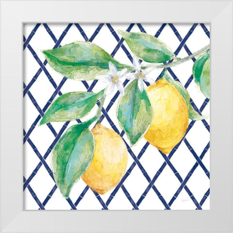 Everyday Chinoiserie Lemons II White Modern Wood Framed Art Print by Urban, Mary