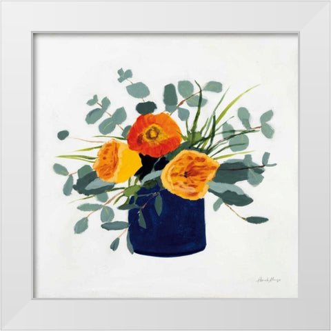Simplicity Bouquet I White Modern Wood Framed Art Print by Munger, Pamela