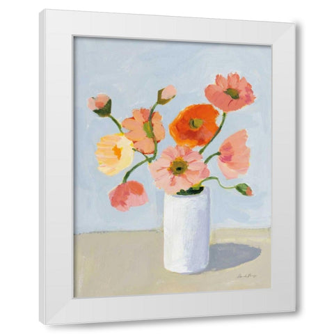 Iceland Poppies White Modern Wood Framed Art Print by Munger, Pamela