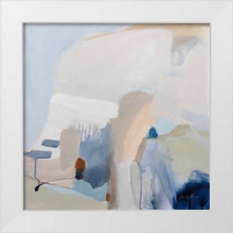 Transitions White Modern Wood Framed Art Print by Munger, Pamela