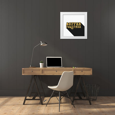 Better Together II BG White Modern Wood Framed Art Print by Wild Apple Portfolio