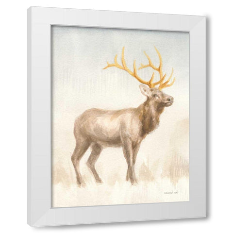 Regal Wild I White Modern Wood Framed Art Print by Nai, Danhui