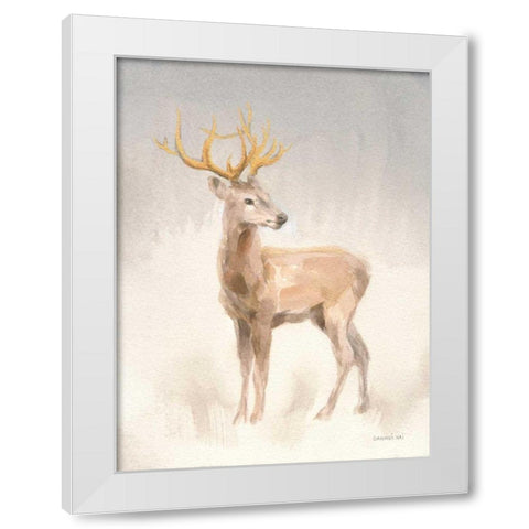 Regal Wild II White Modern Wood Framed Art Print by Nai, Danhui