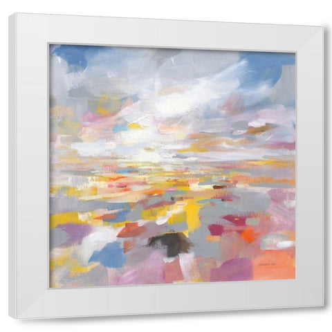 A Colorful Land White Modern Wood Framed Art Print by Nai, Danhui