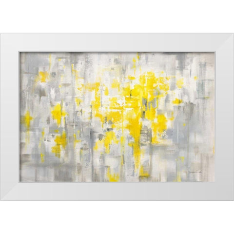 Cirrus White Modern Wood Framed Art Print by Nai, Danhui