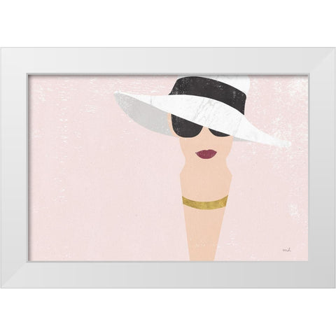 Fashion Forward Rose Gold White Modern Wood Framed Art Print by Hershey, Moira