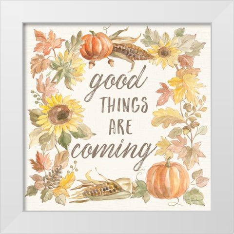 Happy Harvest IV White Modern Wood Framed Art Print by Vassileva, Silvia