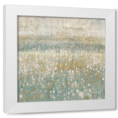 Rain Abstract II Neutral White Modern Wood Framed Art Print by Nai, Danhui