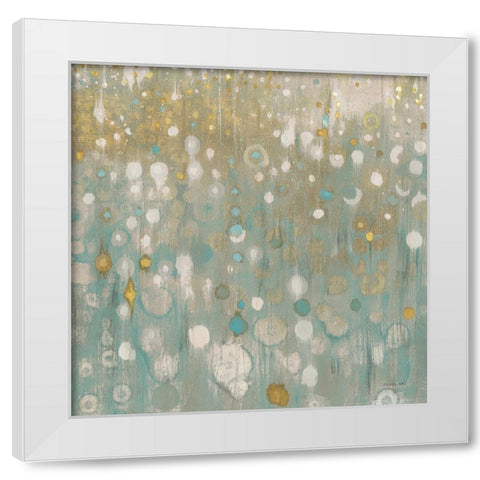 Rain Abstract II Neutral White Modern Wood Framed Art Print by Nai, Danhui