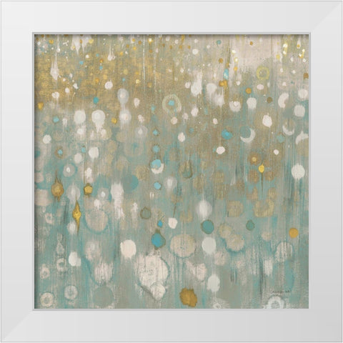 Rain Abstract II Neutral White Modern Wood Framed Art Print by Nai, Danhui