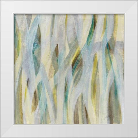 Grassy Meadow White Modern Wood Framed Art Print by Vassileva, Silvia