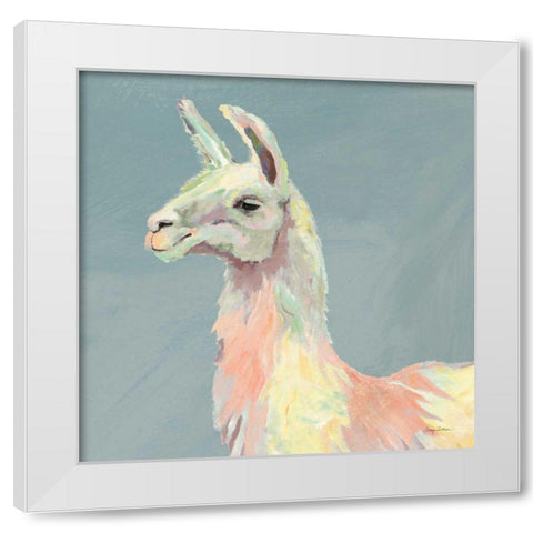 Ophelia on Blue Crop White Modern Wood Framed Art Print by Tillmon, Avery